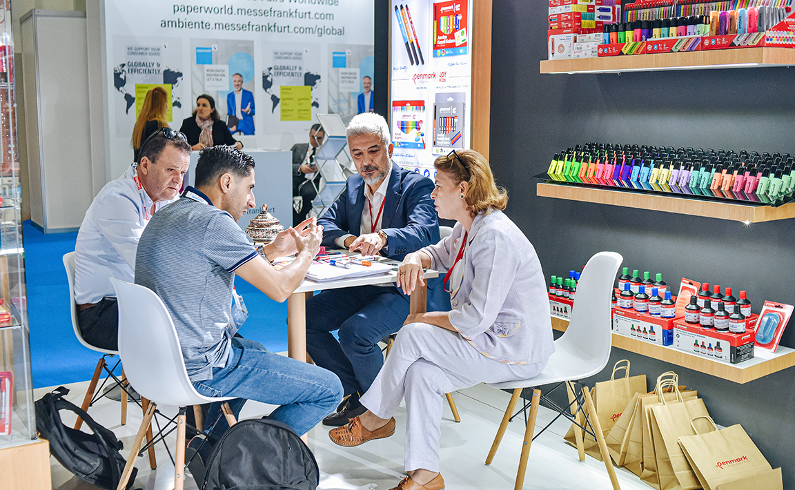 Who visits Paperworld Middle East?