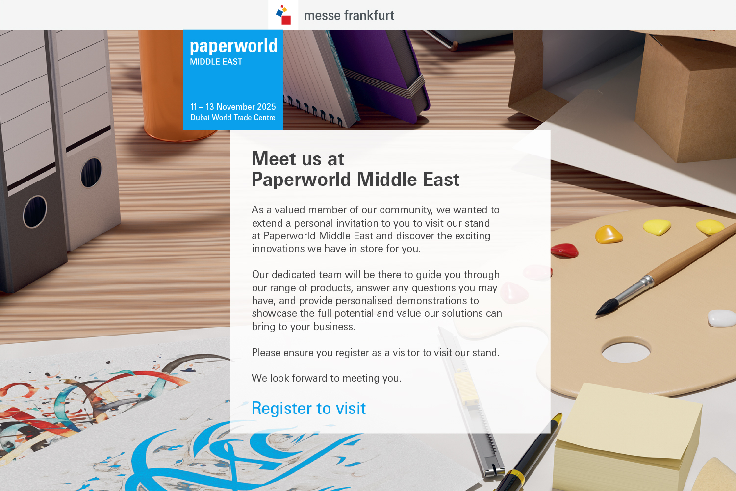 Paperworld Middle East - Generic English E-card
