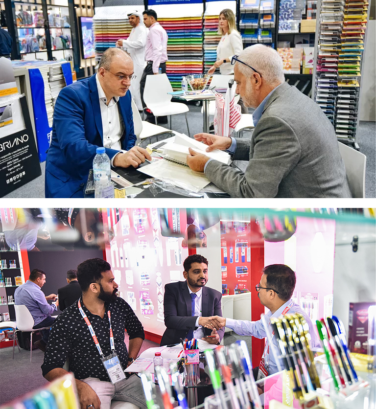 Paperworld Middle East - Visitor & Exhibitor interacting